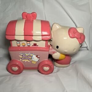 Hello Kitty Ceramic Cookie Jar Ice Cream Cart Limited Edition Only 4800 Vandor